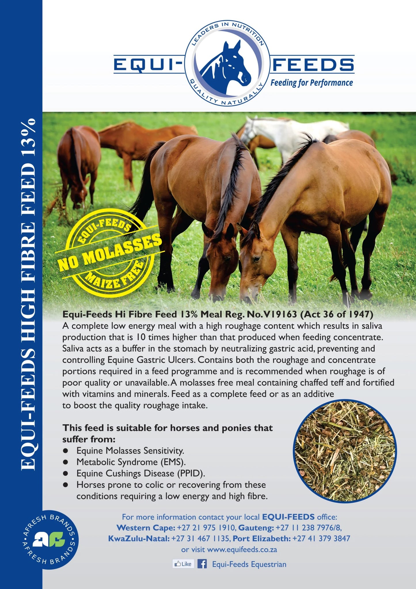 Equi-Feeds High Fibre Feed 13% (Meal)