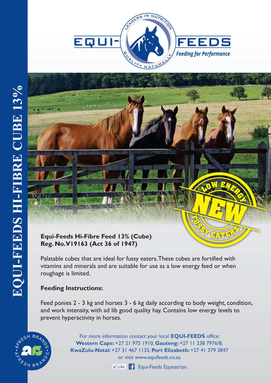 Equi-Feeds High Fibre Feed 13% (Pellet)