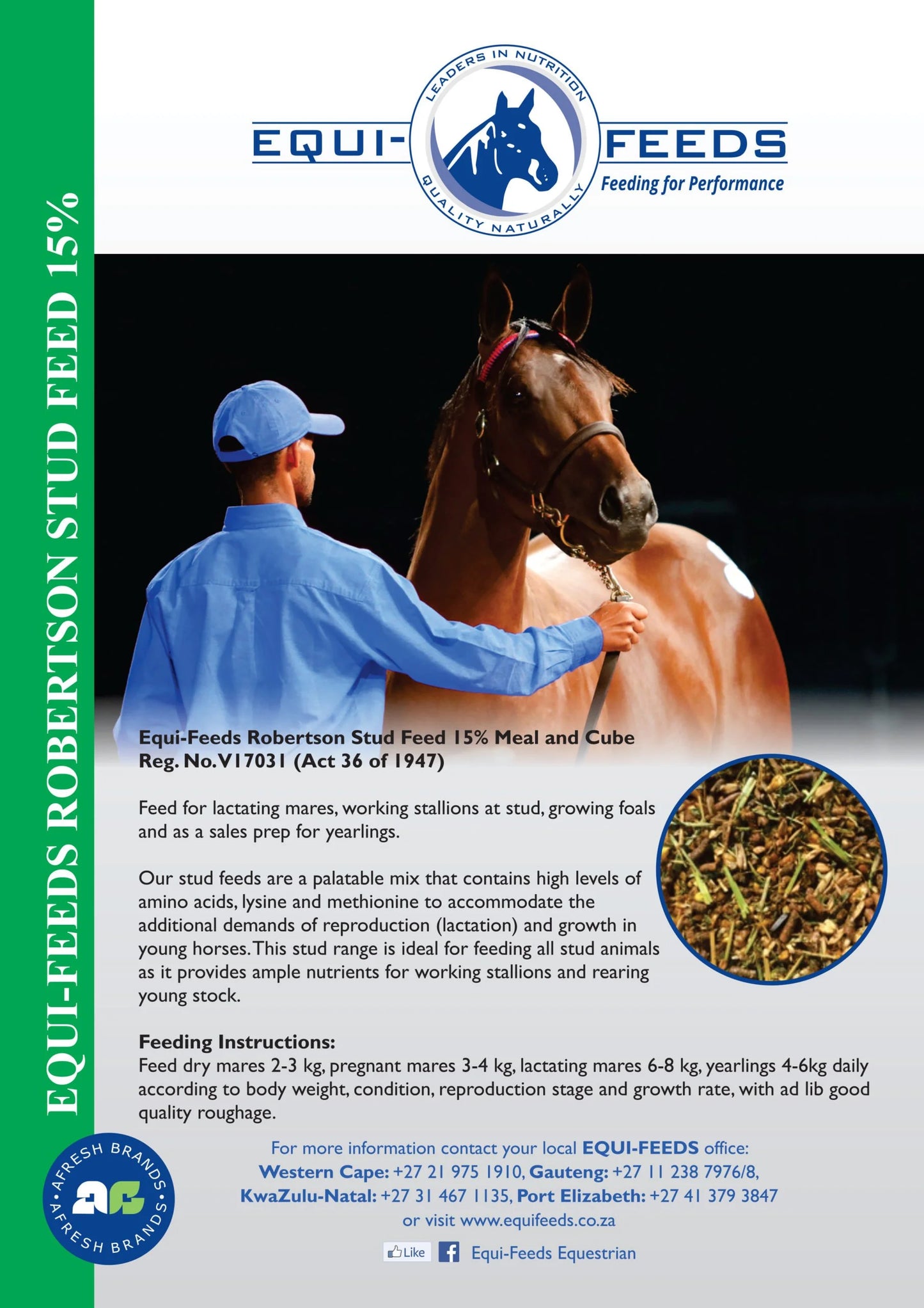Equi-Feeds Robertson Stud Feed 15% (Pellet)