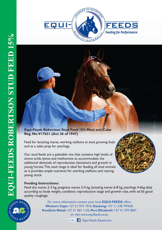Equi-Feeds Robertson Stud Feed 15% (Pellet)